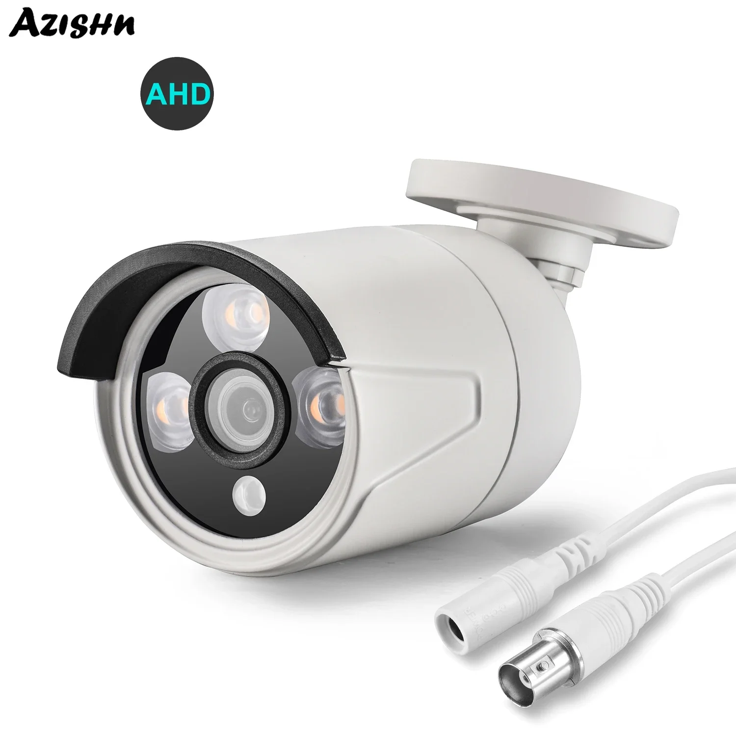 

AZISHN Security AHD Camera 5MP 2880*1616 6pcs IR Leds CCTV Home H.265 Video Surveillance Night Vision Outdoor Metal Bullet Camer