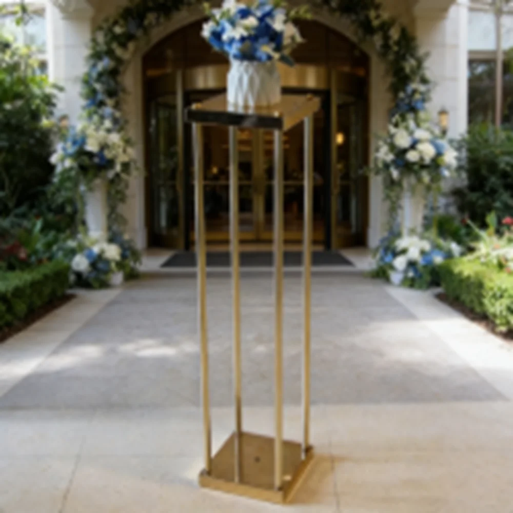 

Свадебные украшения Цветочная центральная часть Металлическая подставка для цветов Золотая цветочная колонна Центр Декор стола Вазы Свадебные принадлежности 069