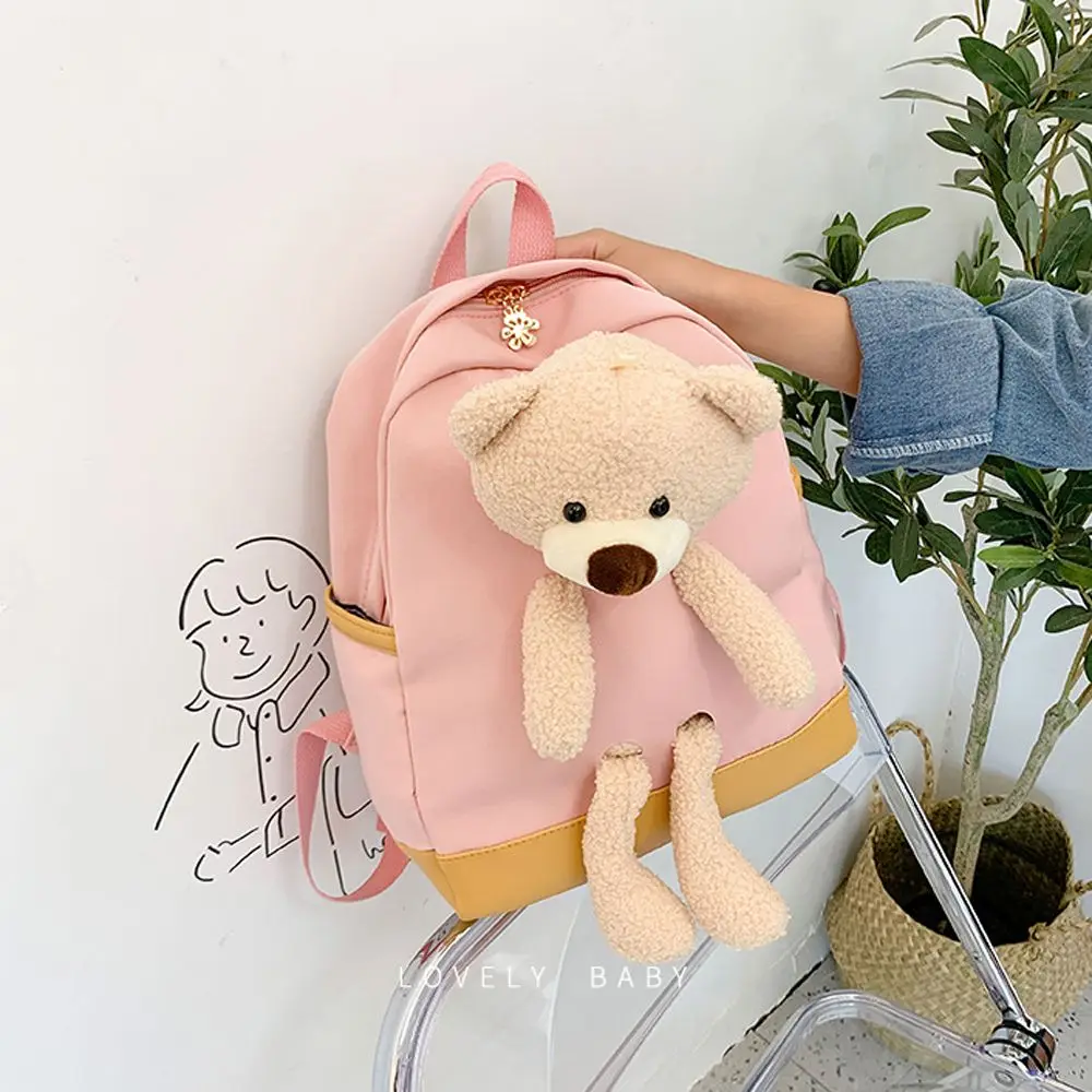 Closure Boys Kindergarten Student Kids Gifts School Bag Children Backpacks Plush Backpacks Bear Schoolbag Plush Schoolbag