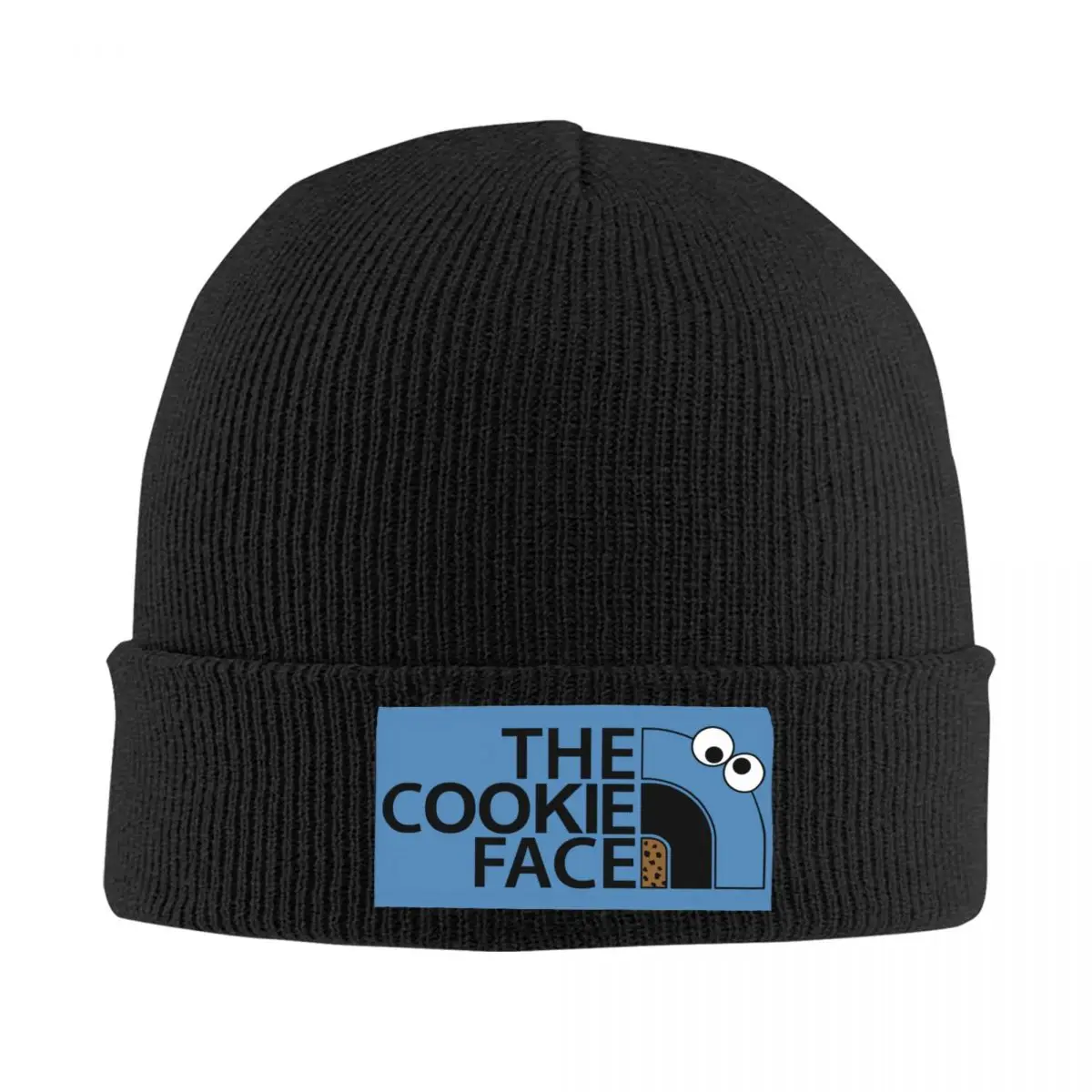 Custom The Cookie Monster Face Skullies Beanies Caps Unisex Winter Warm Knit Hat Adult Sesame Street Cartoon Bonnet Hats Ski Cap