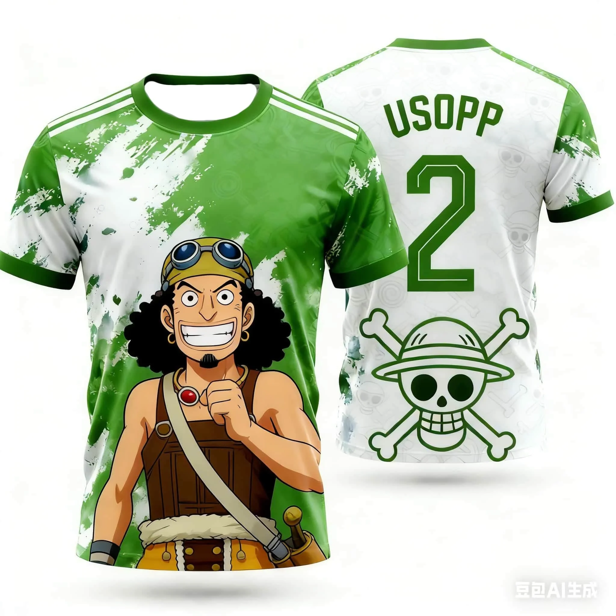 2026 Summer Japan One Piece Luffy Football Jersey Men T-shirt Football Special Jersey Adult Family Matching Quick-Drying T-shirt view 2