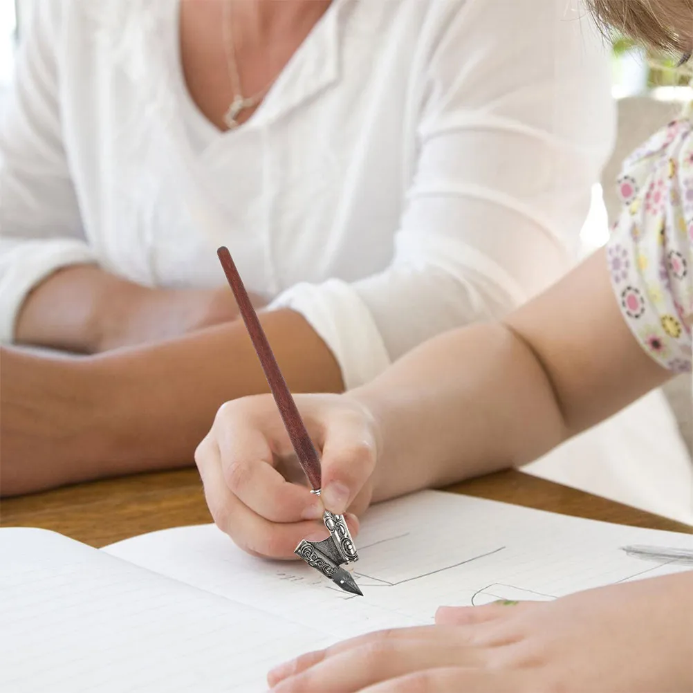 

Набор из 2 держателей для перьев каллиграфических ручек: премиум-класс, дерево и сплав, для каллиграфии, скетчинга, рисования, художественных работ