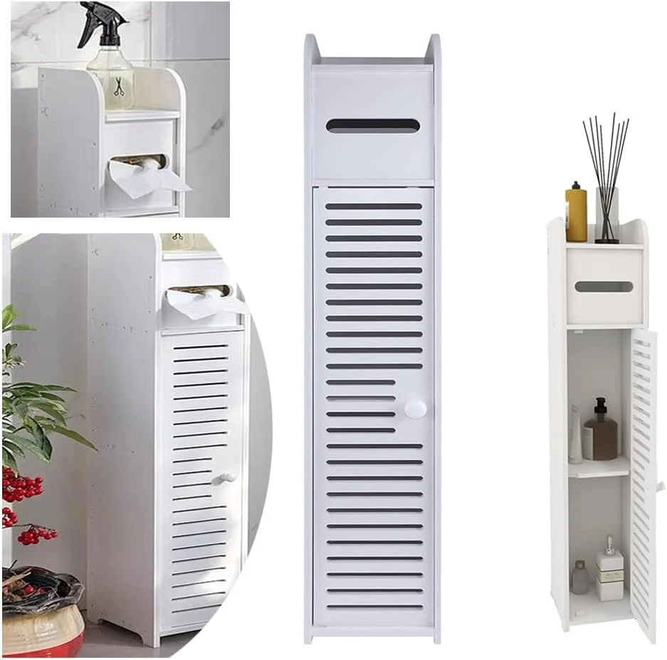 Armario de baño resistente a la humedad para guardar cosméticos y productos de ducha para ahorrar espacio