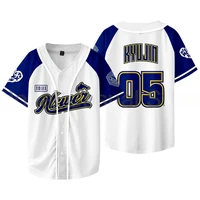 Camiseta de béisbol KPOP NMIXX LILY HAEWON SULLYOON BAE JIWOO KYUJIN, camisetas gráficas de manga corta con cuello redondo, ropa de K-POP