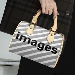 Customizing Print Women Versatile Hand-Held Shoulder Crossbody Bag Fashion Trend Blue Bucket Handbag Commuting Pillow Bag