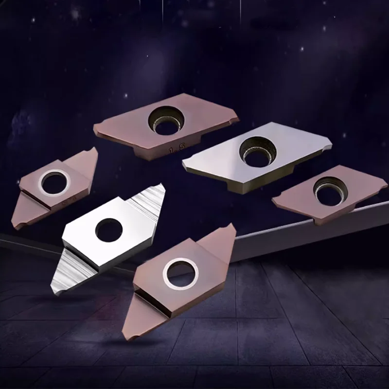 5PCS CNC Insert Core Walking Machine Cutting Groove Cutter CTP 10FN  Inclined Mouth CTPA 15FR Flat Mouth Inserts
