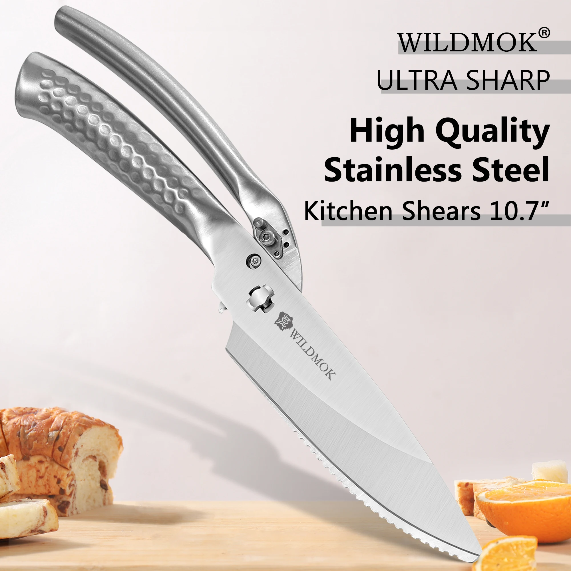 

WILDMOK Professional 5Cr15Mov Steel Heavy Duty Chicken Bone Kitchen Shears Cutting Tools