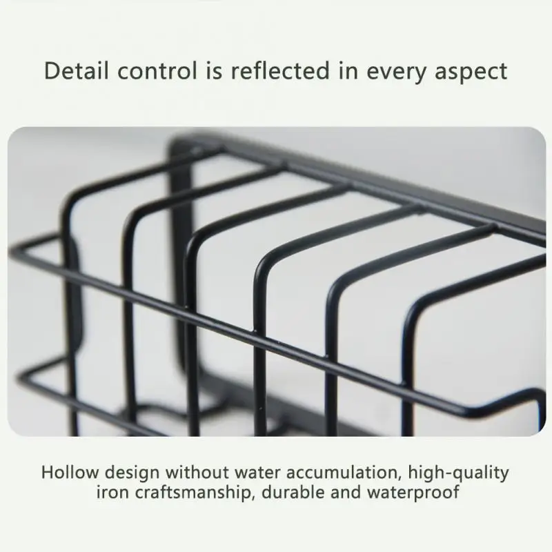 Sponge Drainage Rack Suction Cup Wallmounted Large-capacity Multifunctional Drain Storage Rack Home Kitchen Bathroom Accessories