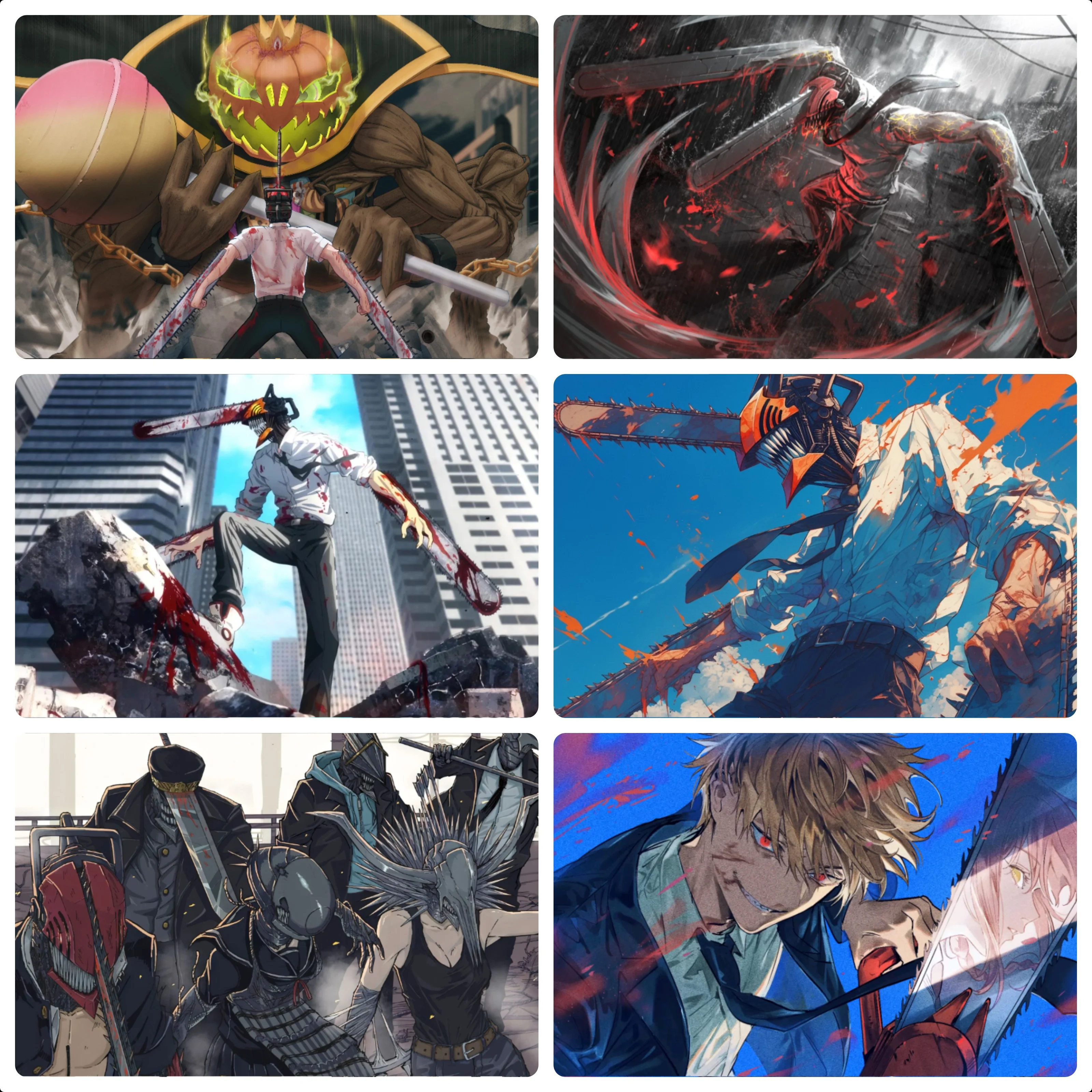 Jigsaw Puzzle 500/1000/1200/2000PCS Chainsaw Man Japanese Anime DIY Assemble Game Home Decor Collectible Gift For Anime Fans