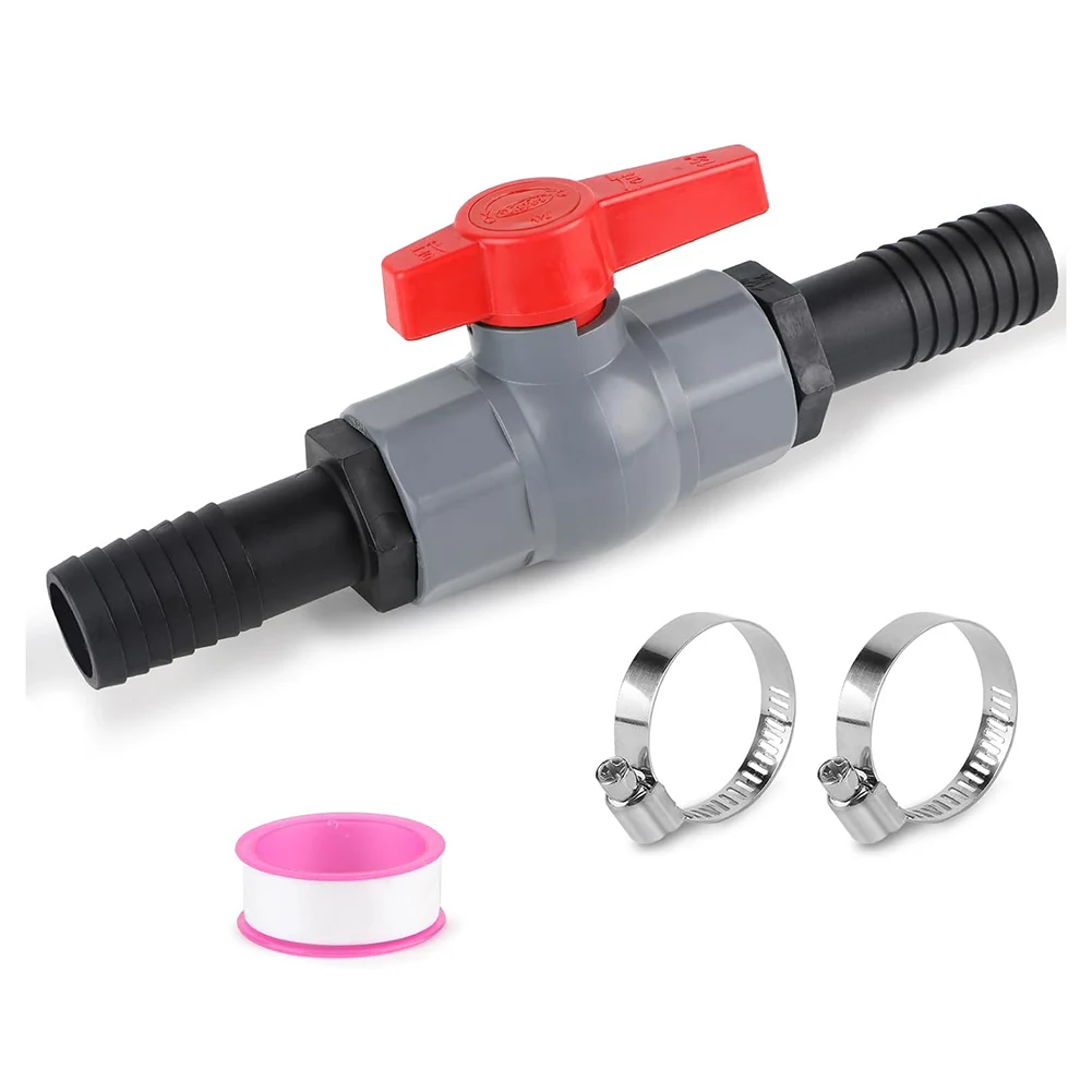 Ball Valve with Hose Connector 1 Inch PVC Shutoff Valve for Effective Water Flow Management in Irrigation Systems