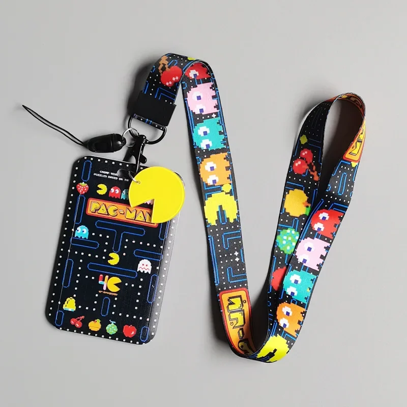1 Zestaw gier Cartoon Bean Game Brelok do kluczy Smycz na szyję do kluczy Karta identyfikacyjna Pass Gym Phone USB Badge Holder DIY Hang Rope