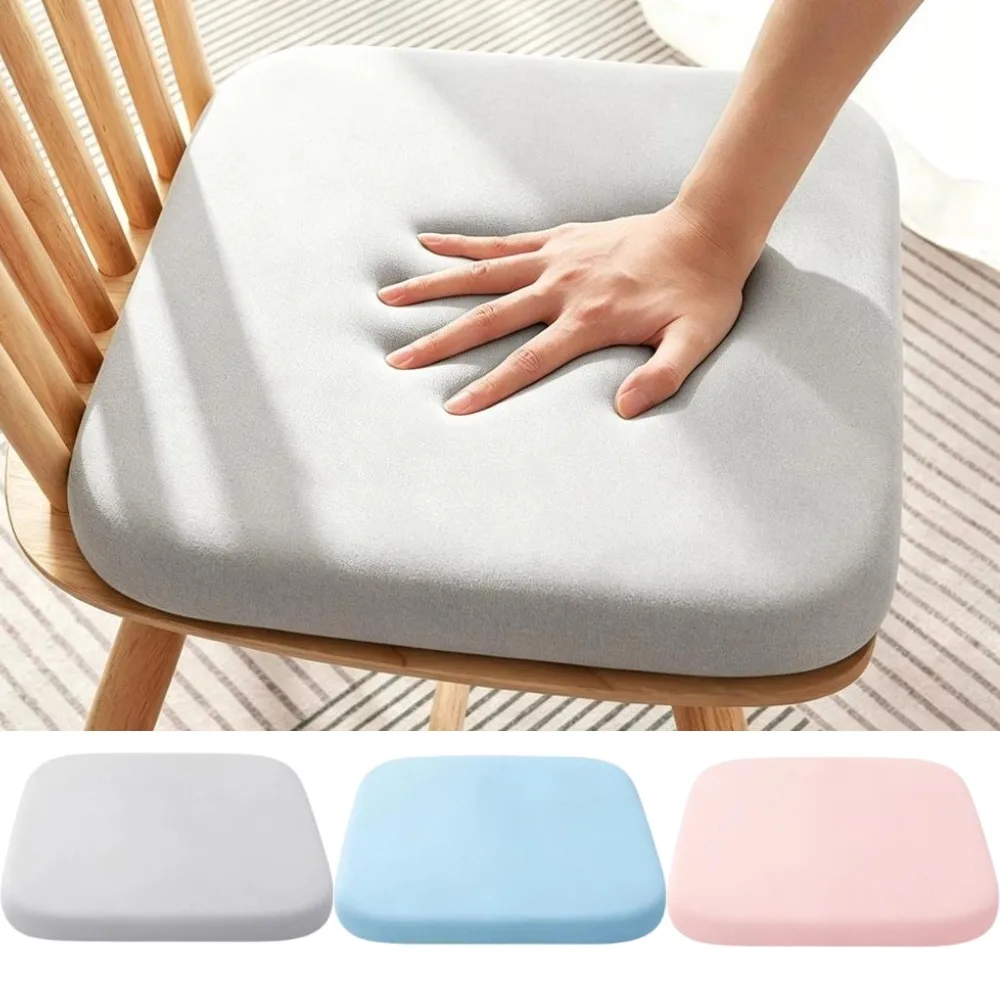 Thick Soft Foam Seat Cushion Office Chair Pad Car Seat Support Lumbar Pain Relief Long Sitting Comfort Rebound Seat Pad