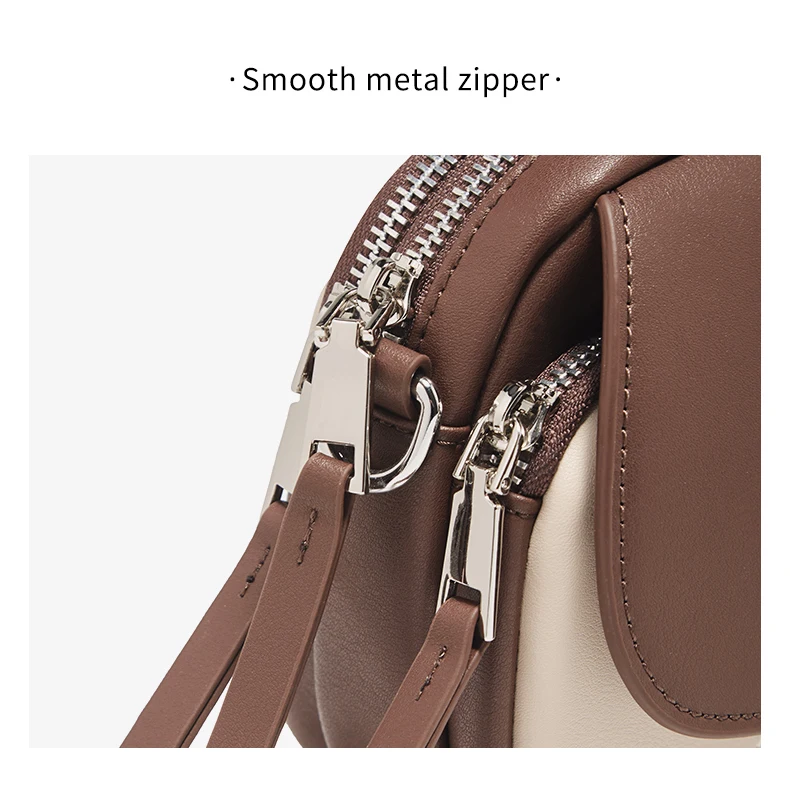 FOXER Damen Umhängetasche aus Spaltleder 2026 Neue Schultertasche Geldbörse Weibliche Mode Handytasche mit Zubehör – Detail 6