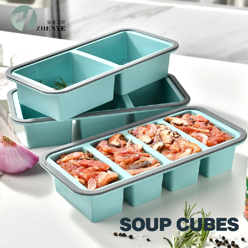 Meal Prep Soup - Silikonowe pojemniki na posiłki z przegródkami,