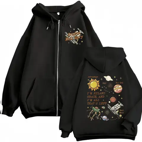 Rocky Project Hail Mary Inspired Amaze Amaze Amaze Zip Up Hoodies Coats Jacket Men Women Fashion Hoodie Casual Zipper Sweatshirt