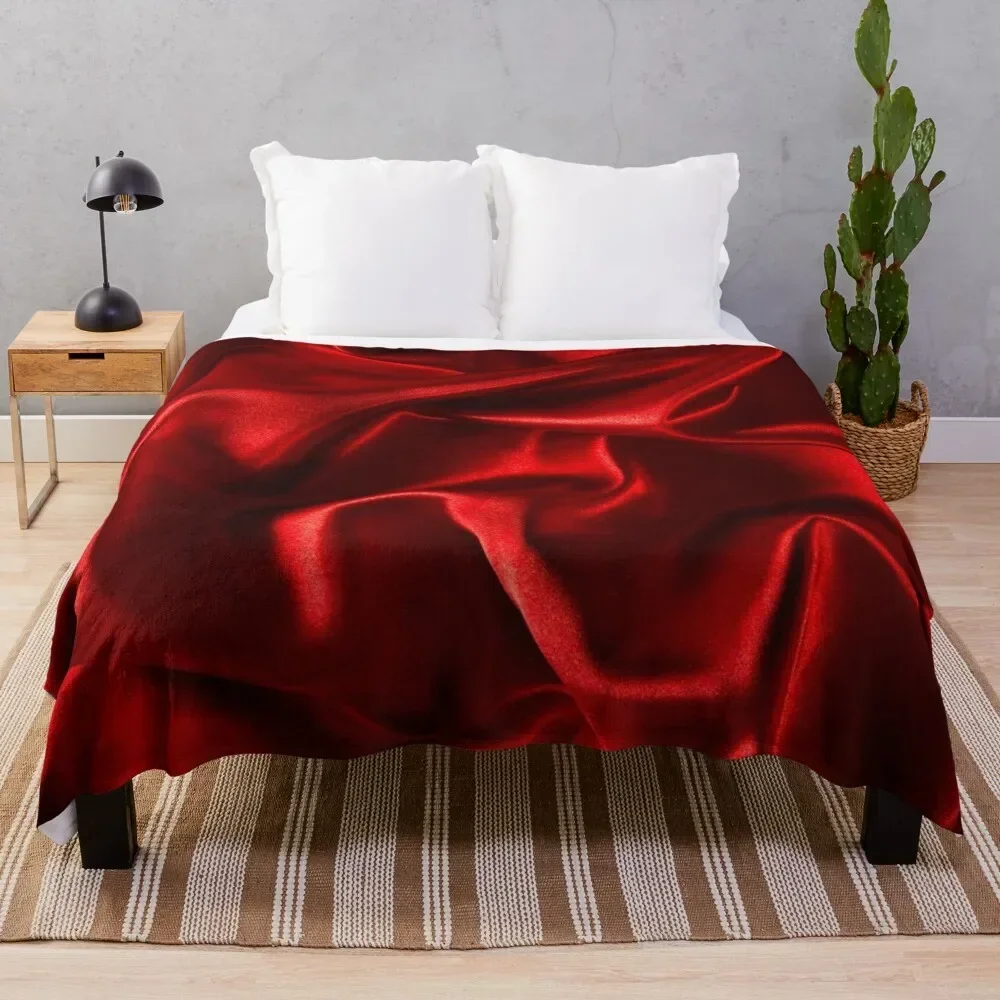 

Red silk velvet texture Throw Blanket Fashion Sofas Stuffeds Blankets