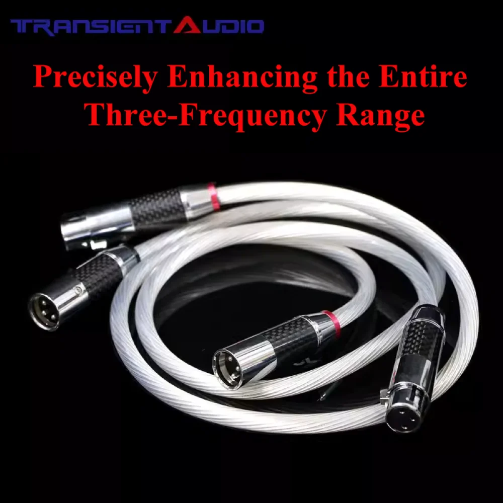 TRANSIENTHI-FIAUDIO Dutch 5NOCC Single Crystal Copper Silver-Plated Audiophile-Grade XLR Balanced Cable, HIFI Audio Signal Cable