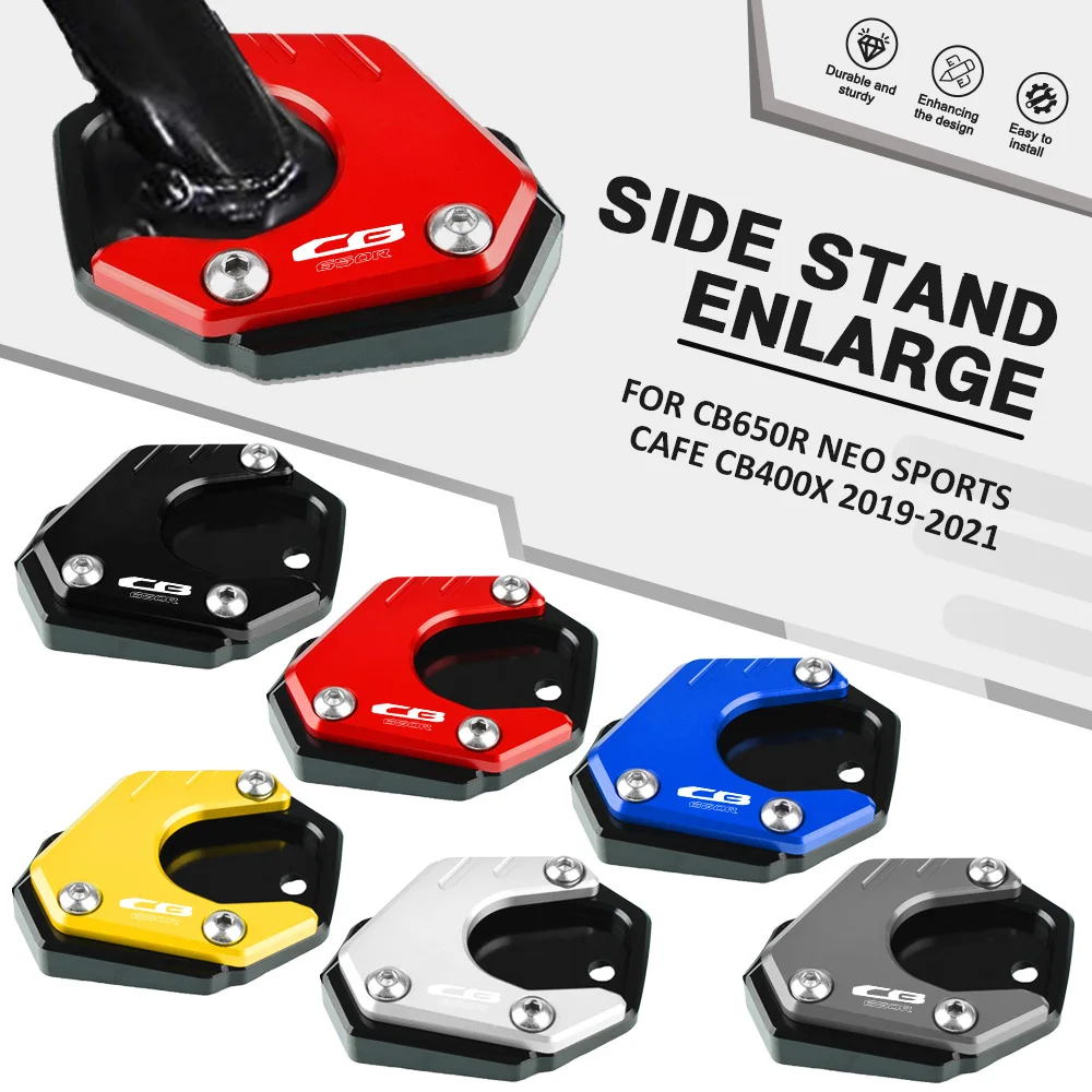 

FOR HONDA CB650R Neo Sports Cafe CB400X 2019-2021 Motorcycle Foot Side Extension Pad Support Plate Anti-skid Enlarged Base