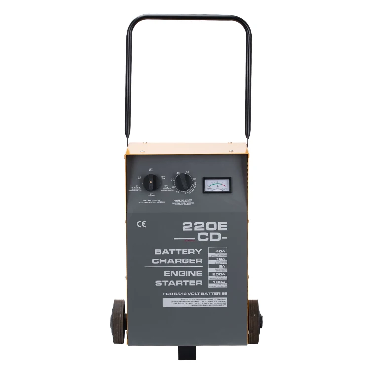 شاحن بطارية السيارة CD-220E مع كاتب الانتقال 6 فولت/12 فولت 40 أمبير تيار مستمر ومنفذ تيار متردد للمركبات الحمضية الرصاصية
