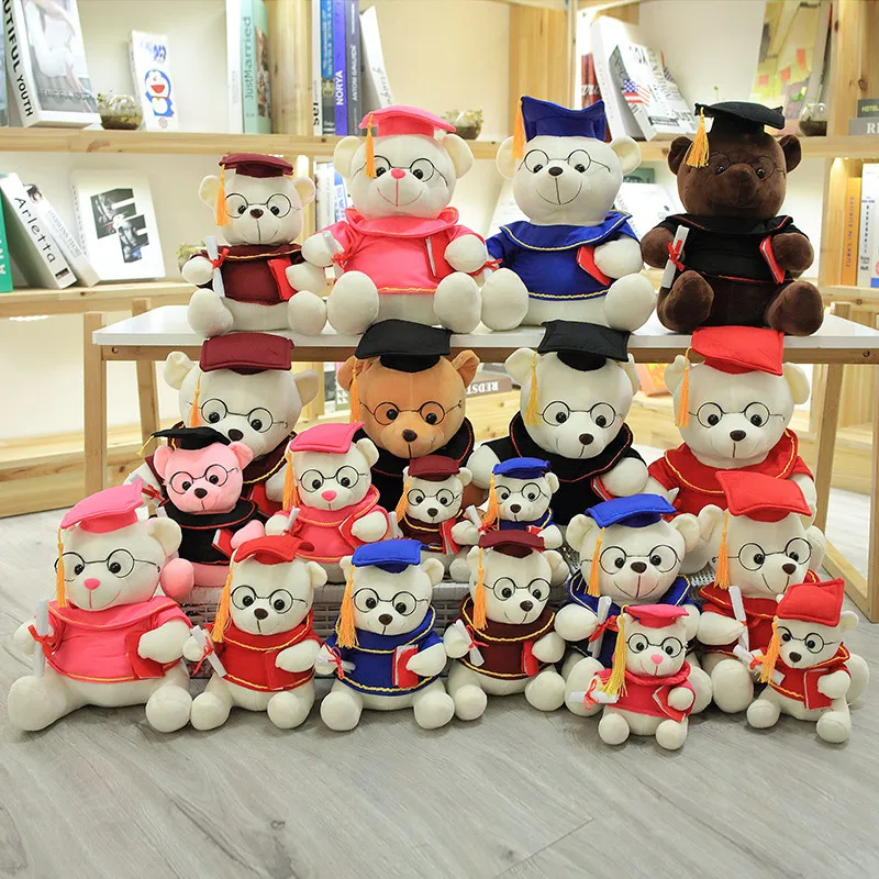 2026  1pc Cute Graduate Dr. Bear Capybara Plush Toy Stuffed Bear kawaii Toys Funny Graduation Gift Home Decorate
