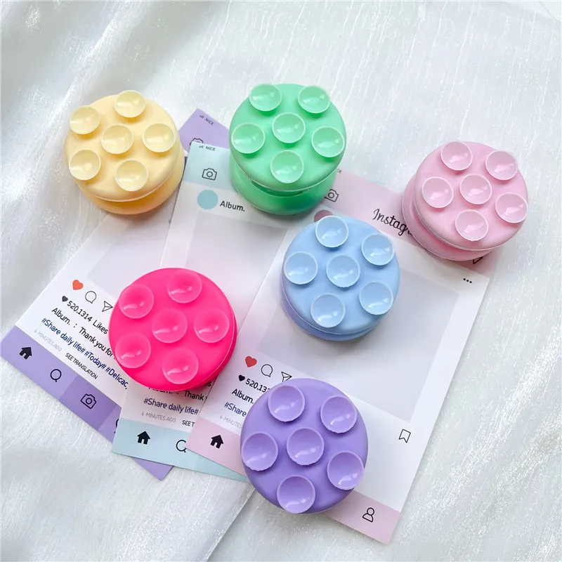 

Double Side Sucker Sticker Mobile Phone Holder Stand Cell Phone Bracket Grip For IPhone 16 17 15 Samsung Huawei Foldable Hoder