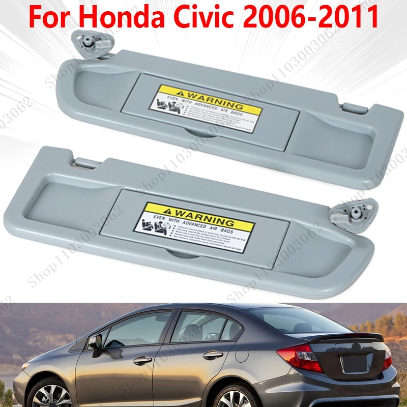 Sunvisor For Honda Civic 2006 2007 2008 2009-2011 Interior Roof Sunshield Sun Visor Sunshade With Makeup Mirror 83230-SNA-A01ZB