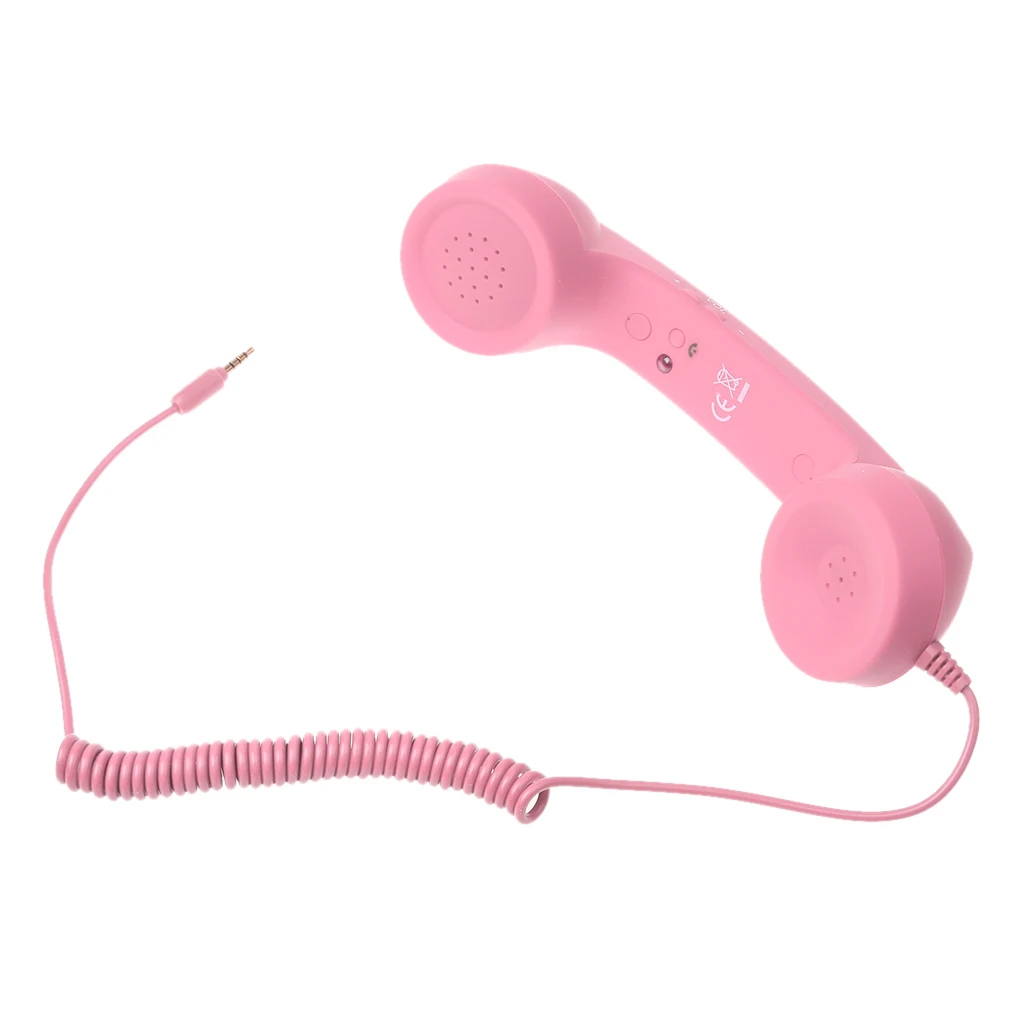 Noise Reduction Phone Handset Mic with Rubberized Soft Touch Design for Cell Phones and Skype Use