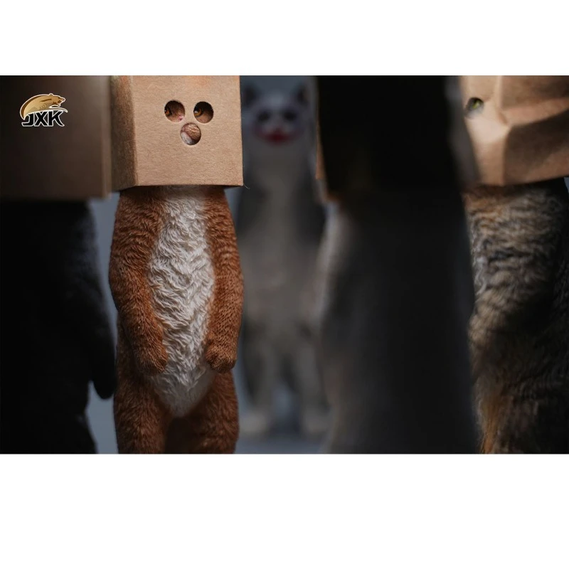 JXK084 1/6 Hobbies Cute Penalty Standing Kitten Simulated Cat Model Resin for 12” Toy Figures Body Scene DIY