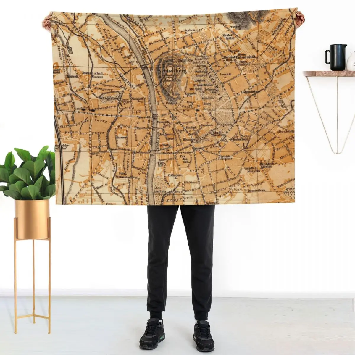 Vintage Graz Austria Map (1922) Throw Blanket christmas decoration Retros warm winter Furrys Decorative Sofa Hair Blankets