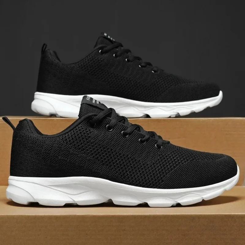 

Summer Men's Shoes Breathable Casual Sneakers White Running Shoes Lightweight Soft Sports Shoe for Male