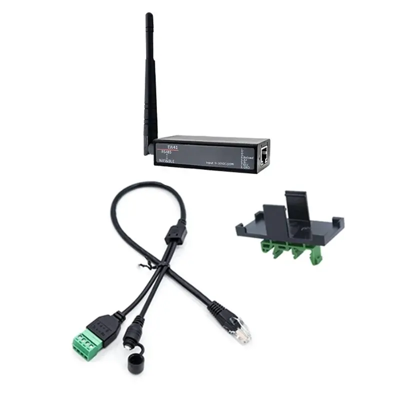 B44C 2X EW41 RS485 To Wi-Fi&BLE External Antenna DTU Serial Server, RJ45 Interface