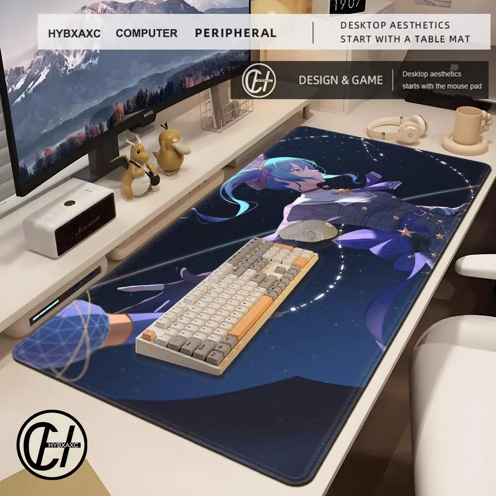 Anime Hololive Hoshimati Suisei Large Thicken Mouse Pad Laptop Mice Mat Tabletop Keyboard Mat Anti-Slip Playmat Gift