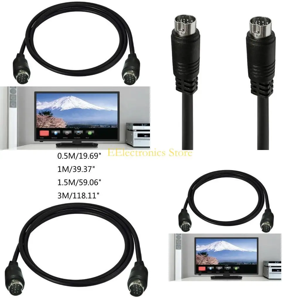 

B03C 3/1.5/1/0.5m 10 Pin Male to 10 Pin Male S-video Cable for TV Receiver Monitor Projector Video Receiver Camcorders