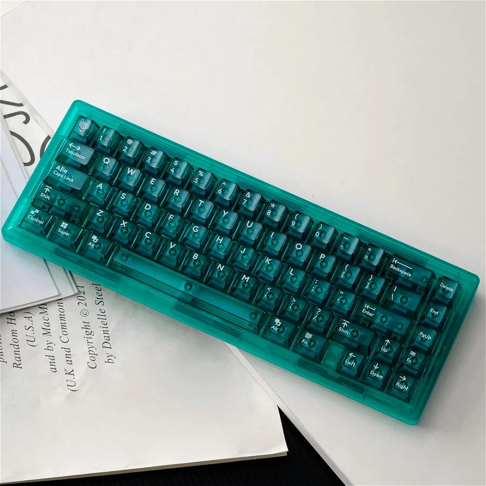 

Transparent Key Cap 115 Keys Cherry Key Cap PC Crystal Light Transmission for 60/84/98/108 Gaming Mechanical Keyboard MX Switch