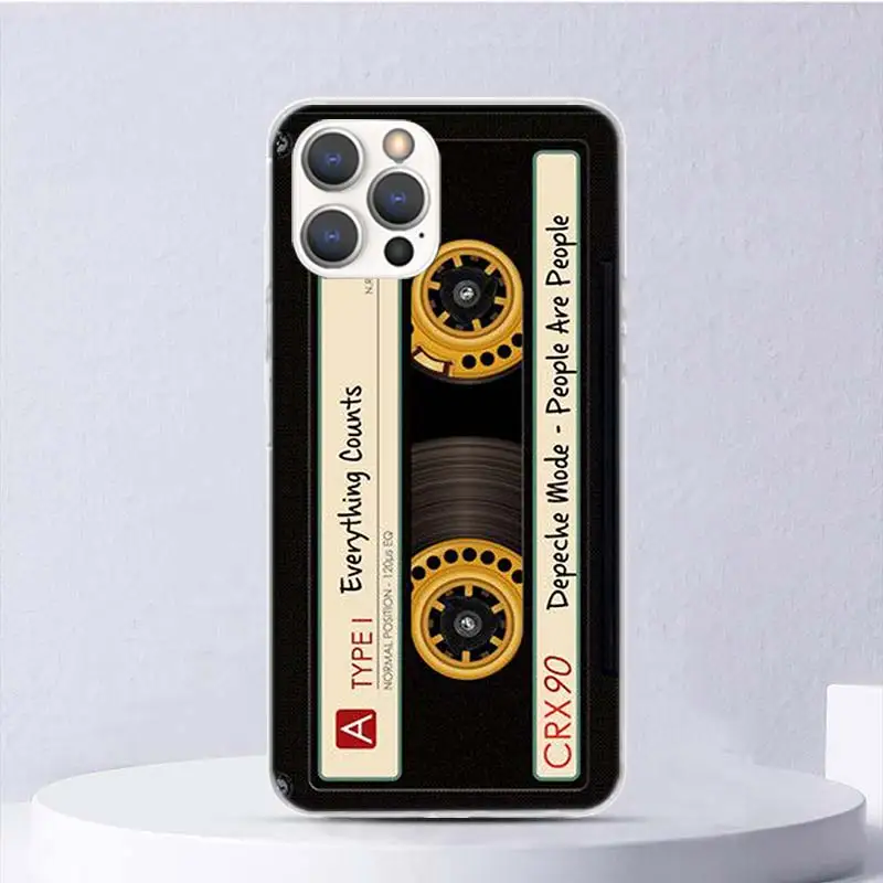 Vintage Magnetic Old Tape Cassette Soft Case For iPhone 16 17 Air 16E 15 Plus 11 12 13 Mini 14 Pro Max Phone Cover Apple 7 8 SE  view 6