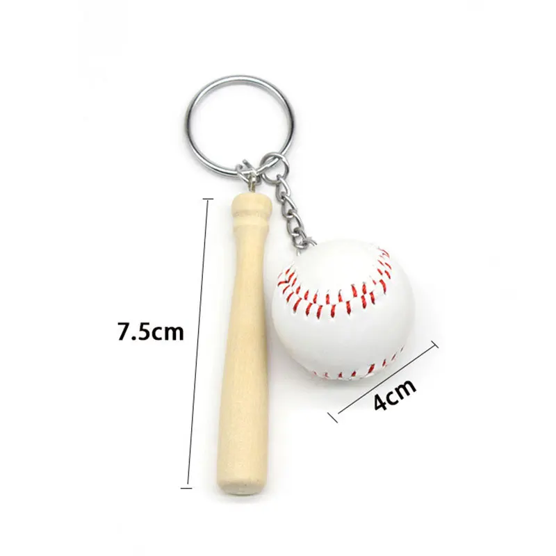 12pcs Softball Baseball Keychain Mini Wooden Bat Softball Keyring Softball Keychains For Girls Team Softball Sports 7.5cm Stick