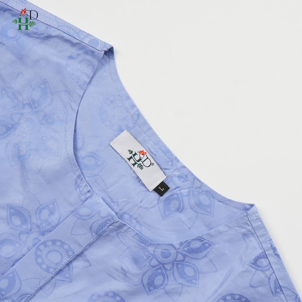 H & D-ropa africana bordada, vestido azul de talla grande para hombre, elegante fiesta, boda, Thobe, 3 piezas, Top y pantalones, conjunto de trajes, uso diario