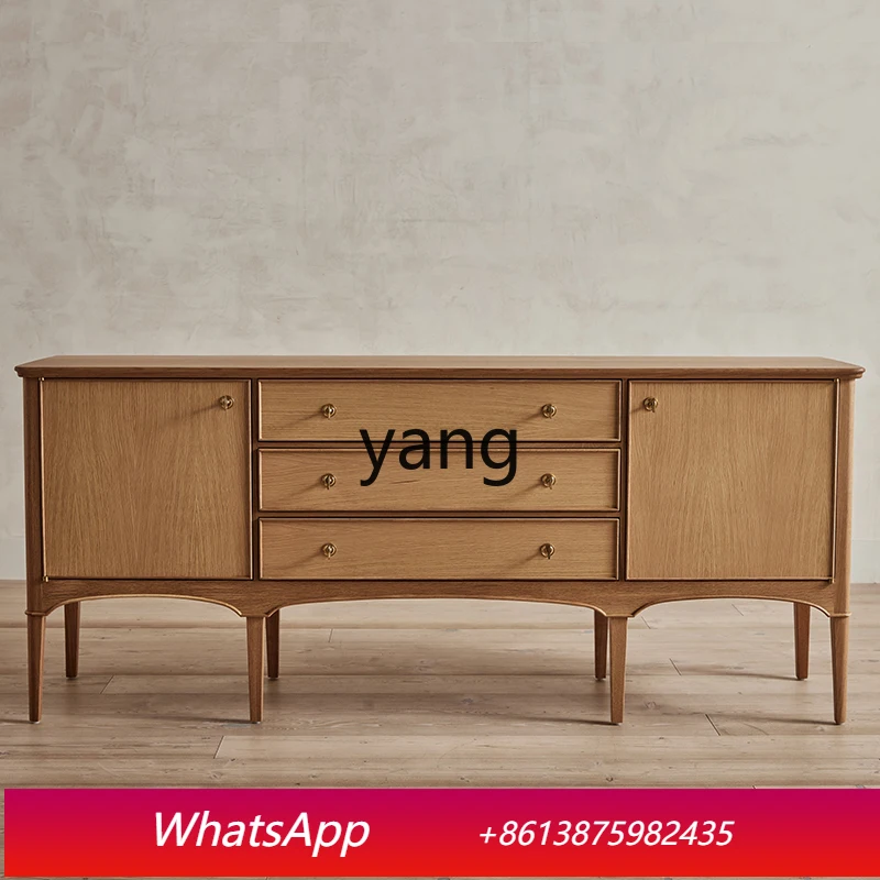 

LH French retro solid wood porch cabinet living room entrance partition foyer decorative cabinet American style