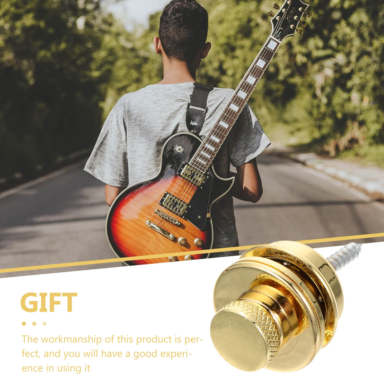 

Stopper Guitar Strap Buckle Electric Instrument Safe Lock Peg Locks Alloy Nails