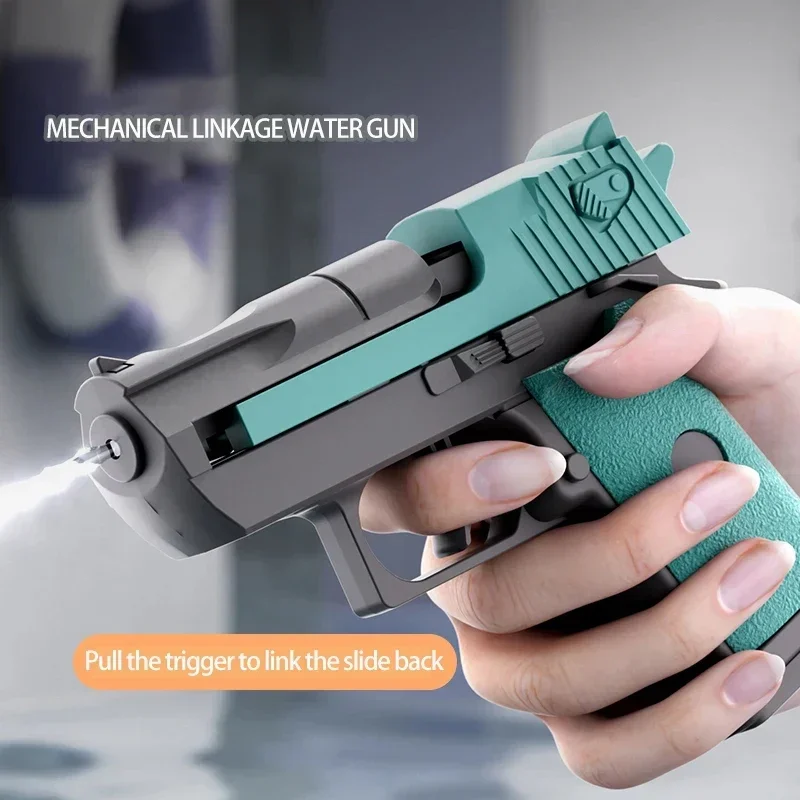 Mini Water Pistol Mechanical Continuous Firing Water Gun Summer Pool Shooting Watergun Manual Water Gun Outdoor Game Toys Gifts view 2