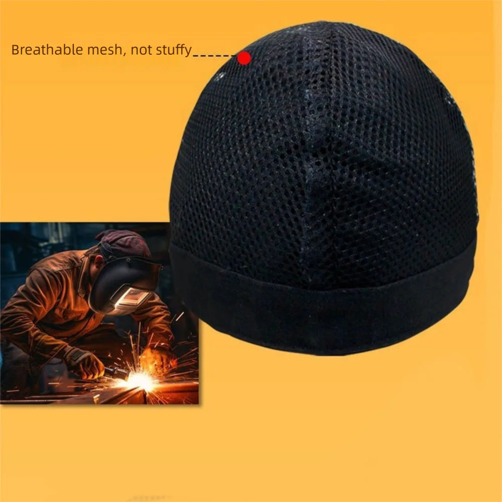 

Sweat Absorption Welding Cap Hat Adjustable Safety Welding Protective Hat Anti-scalding Breathable Retardant Duckbill Cap