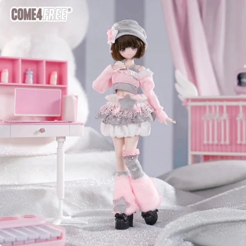Come4free 1/6 Bjd Doll Clothes Suitable For Minty Bunny Ob11 Pink And Gray Color-Blocked Suit Dress Decorations Gifts In Stock