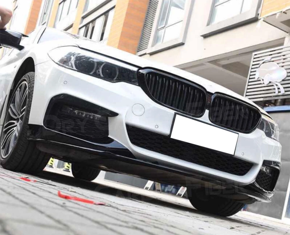 

4PCS Car Front Bumper Splitter Lip Spoiler Protection for BMW 5 Series G30 G31 G38 540i M Sport 2017-2019 ABS Gloss Carbon look