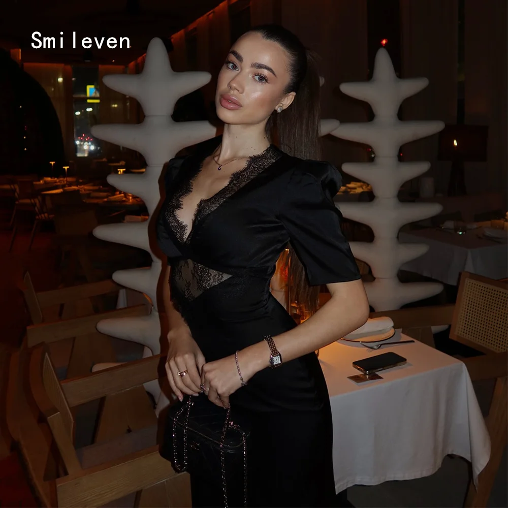 

Smileven Luxury Lace Mermaid Prom Dress Appliques V Neck Party Gowns Design Oriented Formal Occassion Dress Customized 2026