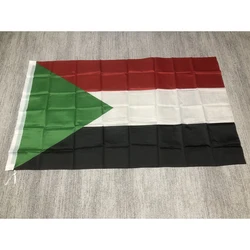 Sultan Banner 90*150cm polyester Hanging the Sudan National flag double penetration banner for home decoration