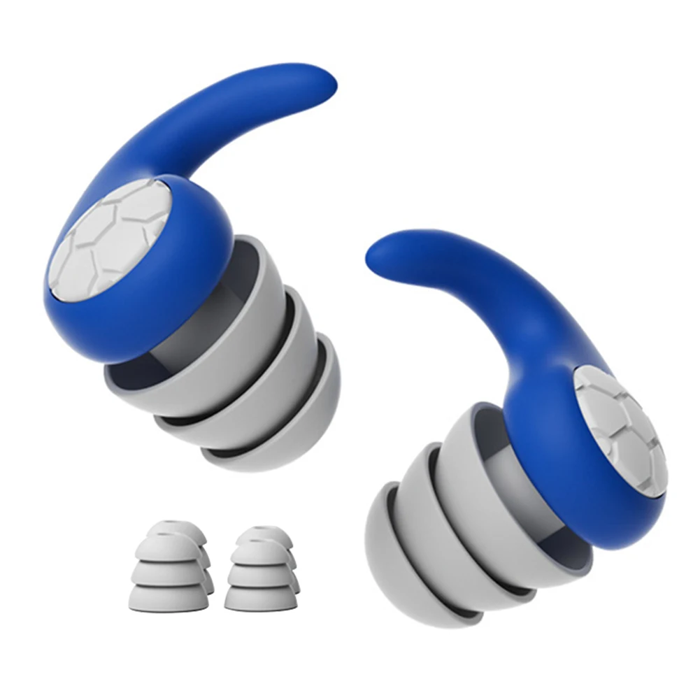 Bouchons d'oreilles de Protection d'oreille en Silicone, isolation phonique, 3 couches, Anti-bruit, lavables, pour la natation et la douche