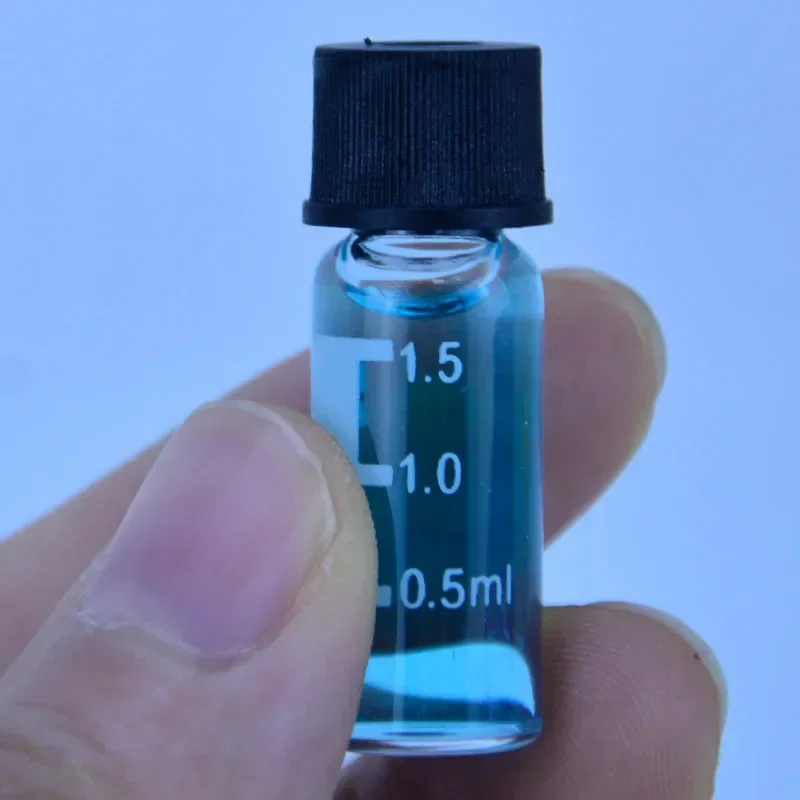 Chromatography Vial 2ml With 9mm Lid & Septa Automatic Parse Sample Bottle With Scale 100pc