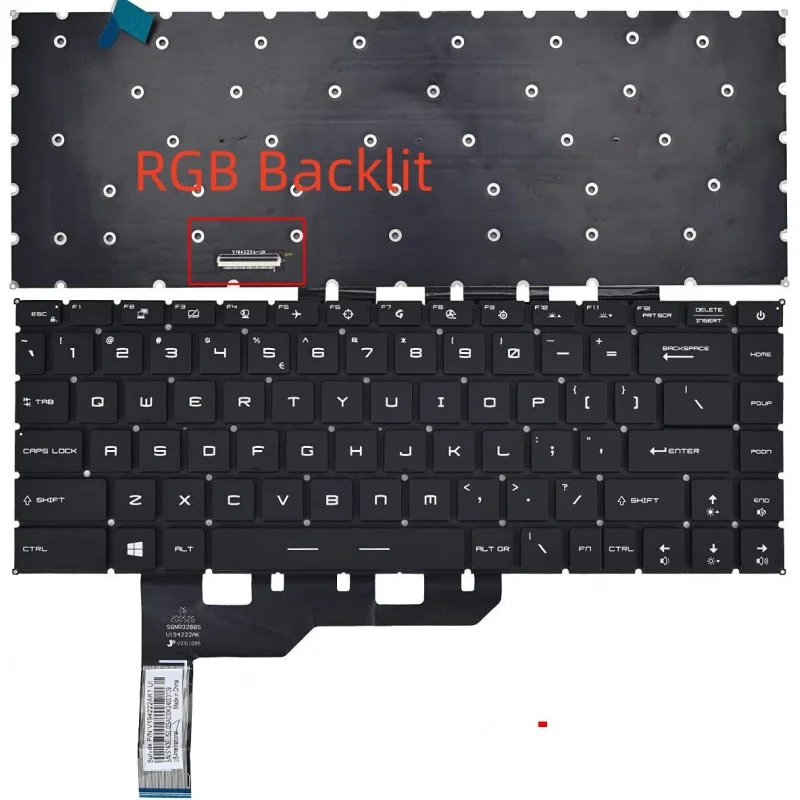 

LL+ New US Keyboard For MSI GE66 Creator 15 A11UE A11UH MS-16V4 RGB Backlit Keyboard
