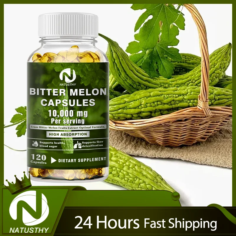 [25:1 Potent Extract] Bitter Melon Capsules – 120 Veggie Caps (10,000mg Equivalent) | Blood Sugar Support, Gluten-Free, Non-GMO