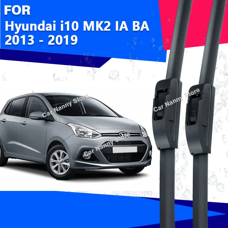 

Front Windshield Windscreen Blades for Hyundai i10 MK2 IA BA 2013 - 2019 Car Wipers Rubber Strip Wiper Soft Rubber 2014 2015